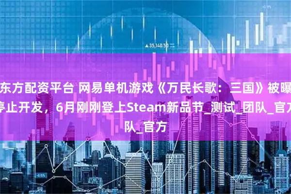 东方配资平台 网易单机游戏《万民长歌：三国》被曝停止开发，6月刚刚登上Steam新品节_测试_团队_官方