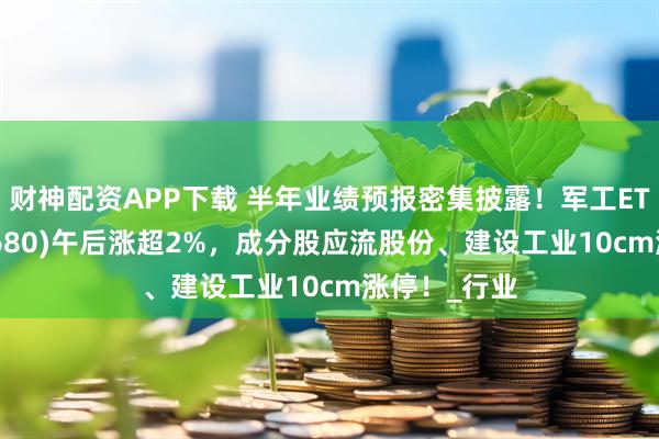 财神配资APP下载 半年业绩预报密集披露！军工ETF龙头(512680)午后涨超2%，成分股应流股份、建设工业10cm涨停！_行业